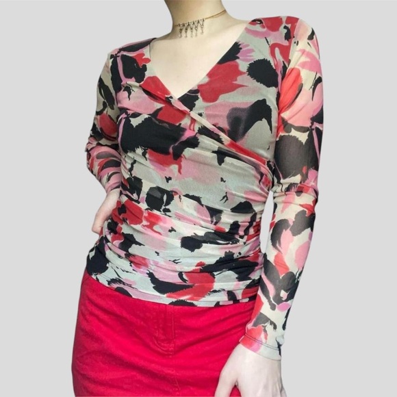 American Vintage Tops - Y2k Fairy Grunge Mesh Nylon Long Sleeve Top Small